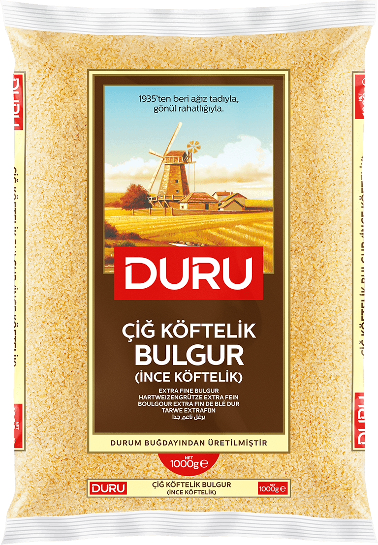 Duru Rohe Fleischbällchen, dünne Fleischbällchen Bulgur - Çiğ Köftelik, İnce Köftelik Bulgur 1000g