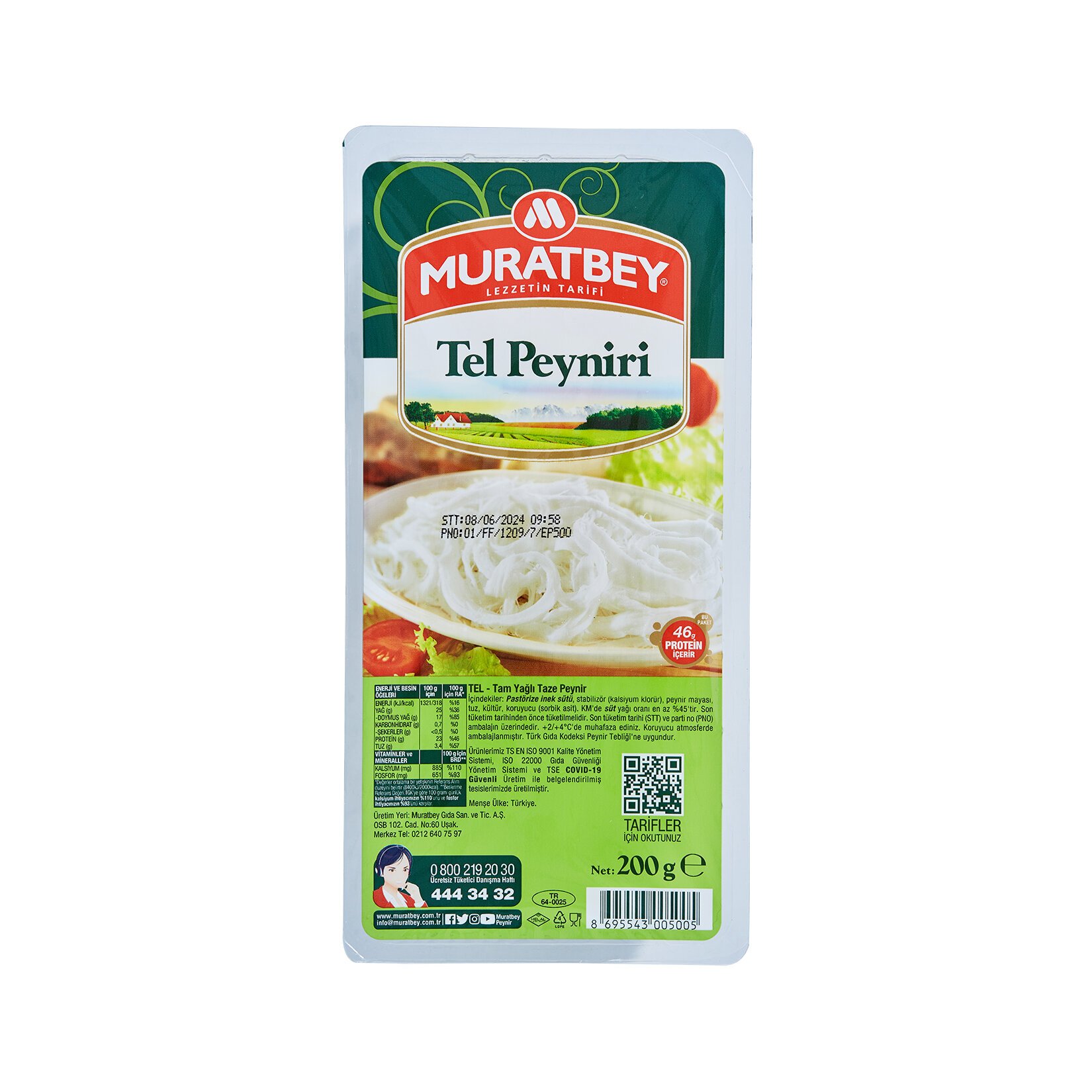 Muratbey tel peynir 200 gr
