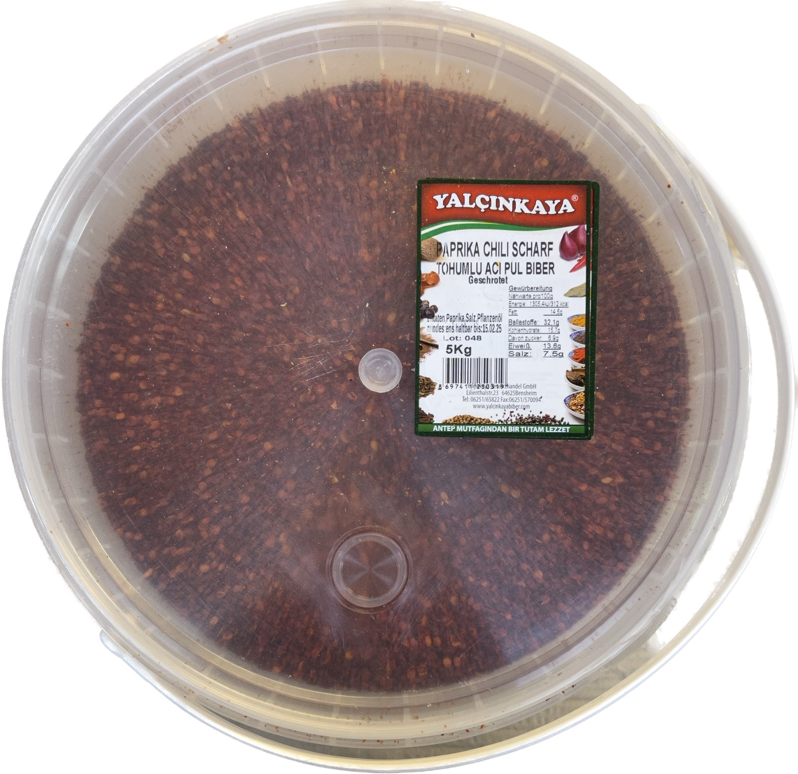 Yalcinkaya Paprika Pulbiber Kova 5kg