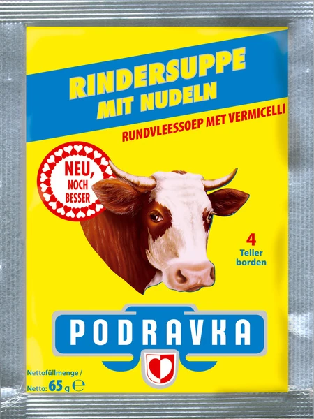 Podravka rindersuppe mit nudeln