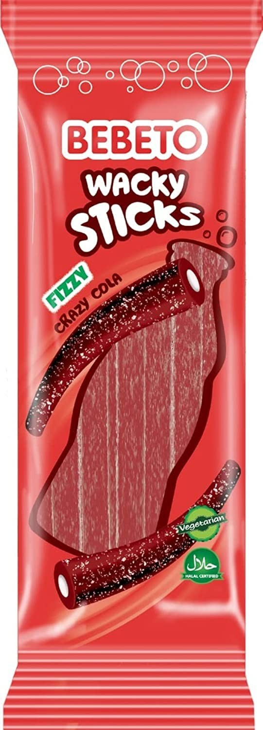 Bebeto wacky sticks fizzy crazy cola 180 g