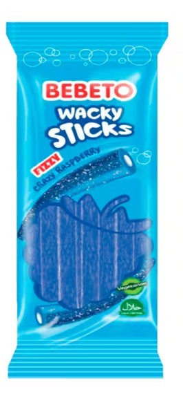Bebeto wacky sticks fizzy crazy rashberry 180 g