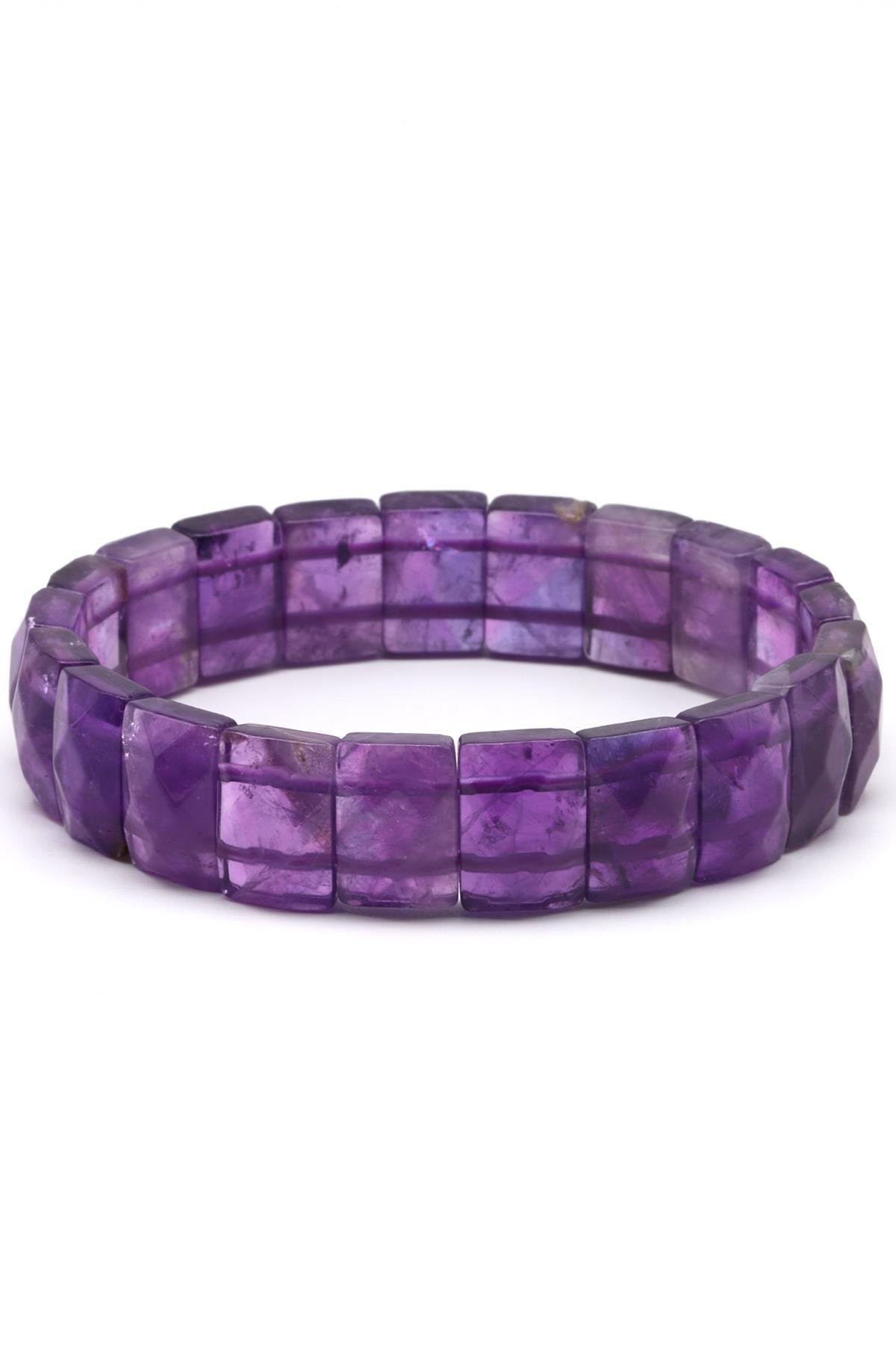 Amethyst Naturstein-Armband 9 x 13 mm Spezialschliff (BLK-1198)