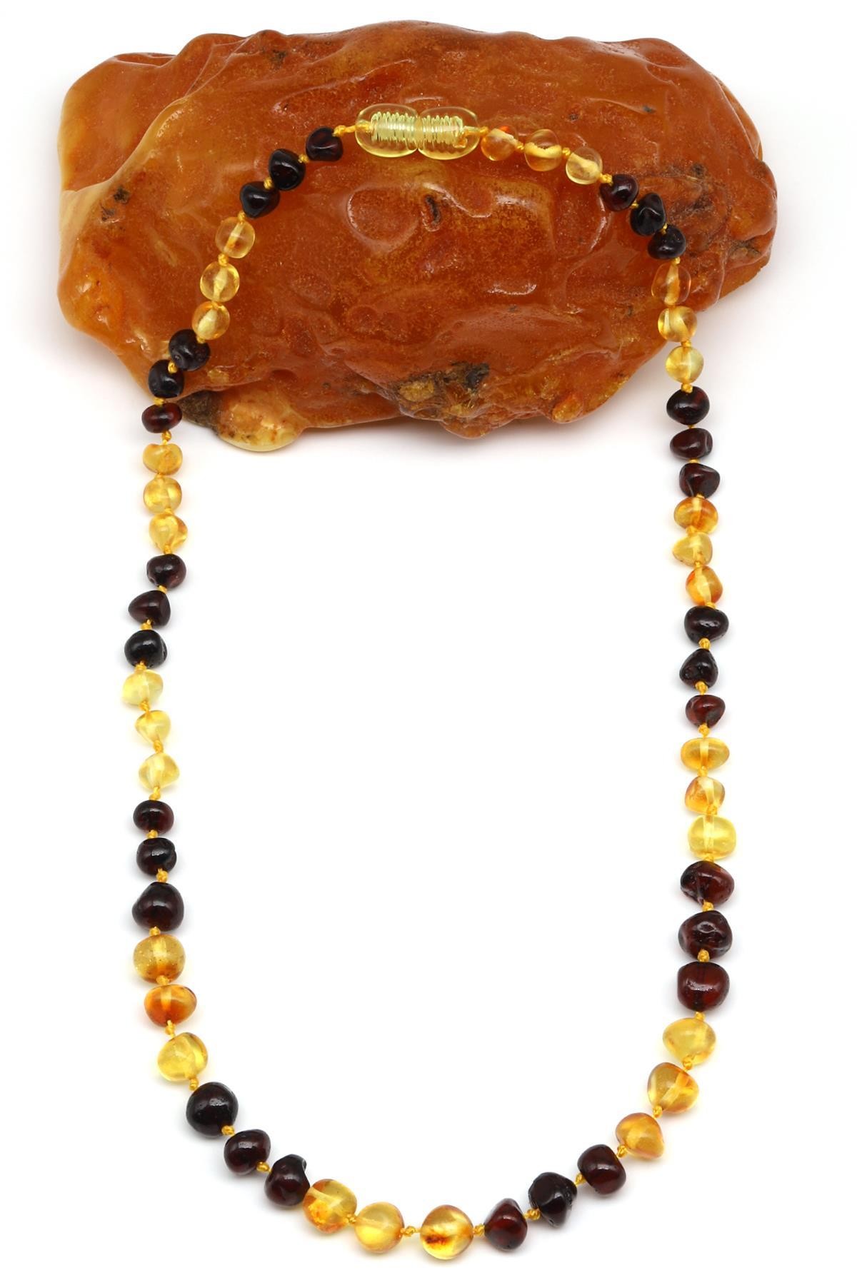 Damla Kehribar Bebek Diş Kolye- (KHR-0232)
