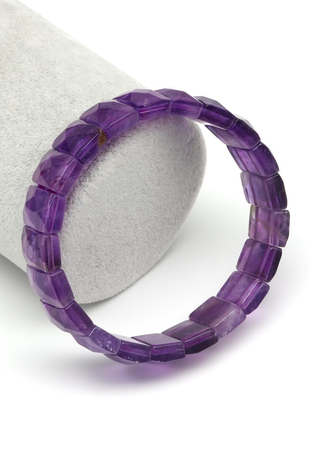 Amethyst Naturstein-Armband 9 x 13 mm Spezialschliff (BLK-1198)