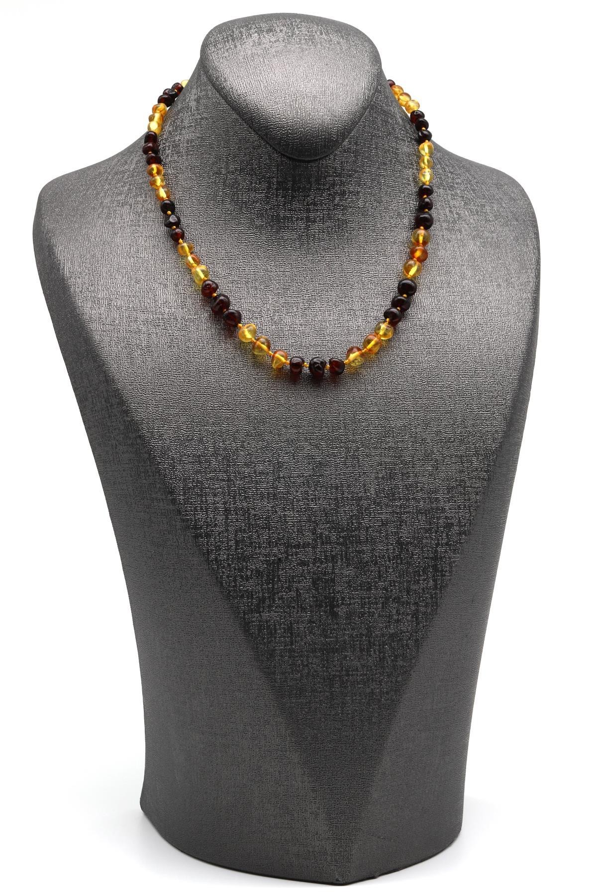 Damla Kehribar Bebek Diş Kolye- (KHR-0232)