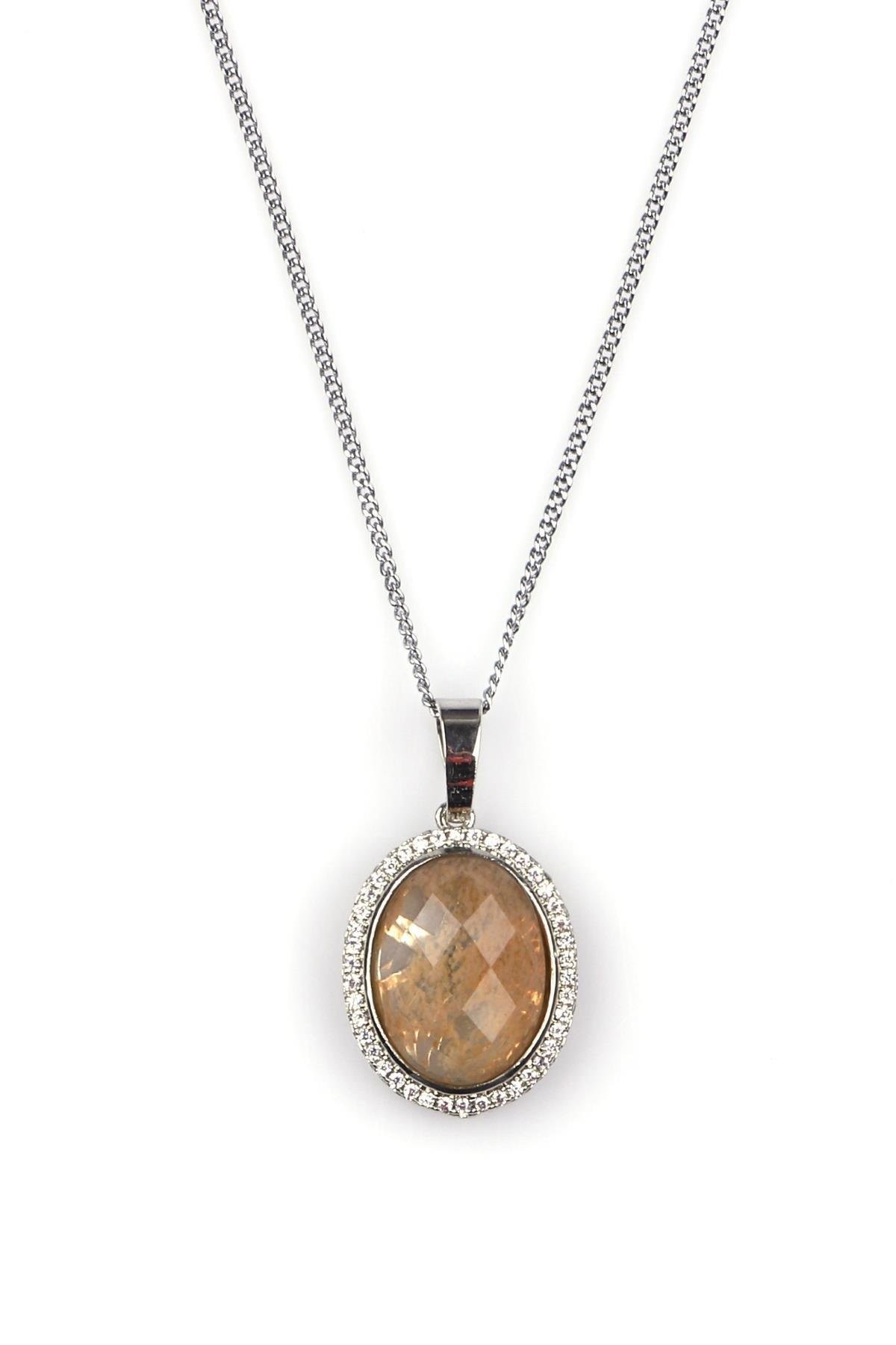 Sitrin Doğal Taş Kolye (KLY-1062)