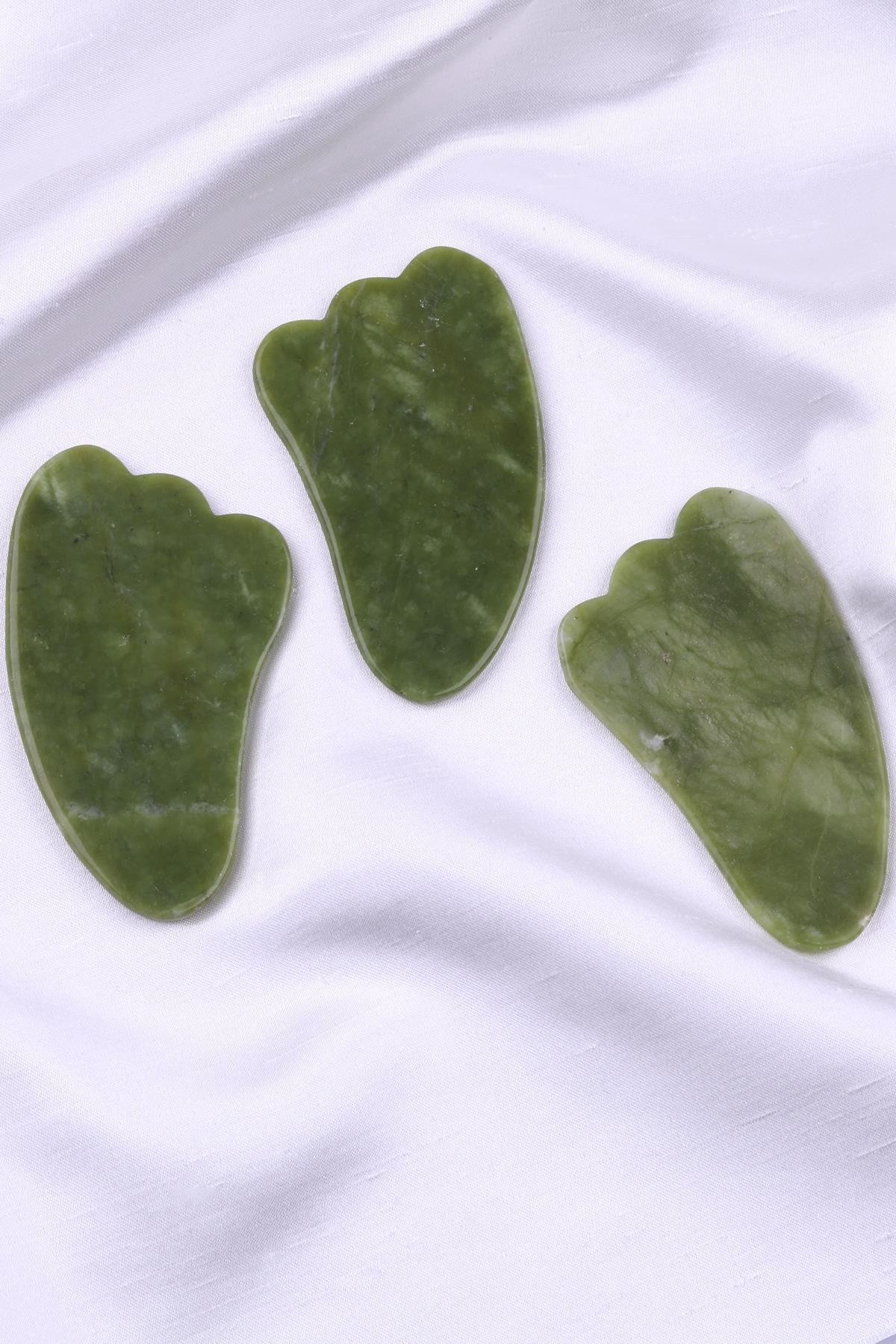 Jade Naturstein Gua Sha Gesichtsmassage Stein (MSJ-0059)