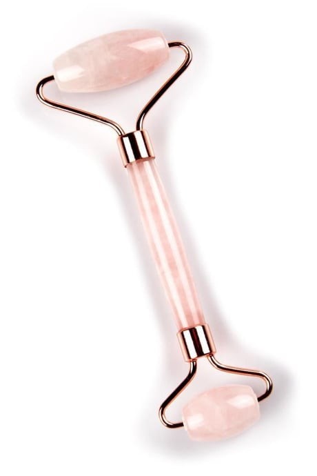 Pembe Kuvars Doğal Taş Masaj Taşı - Face Roller (MSJ-0016)
