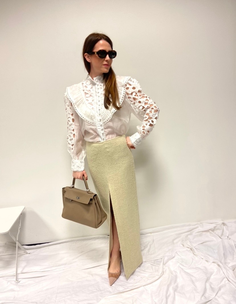 Verspielte Bluse - Weiß