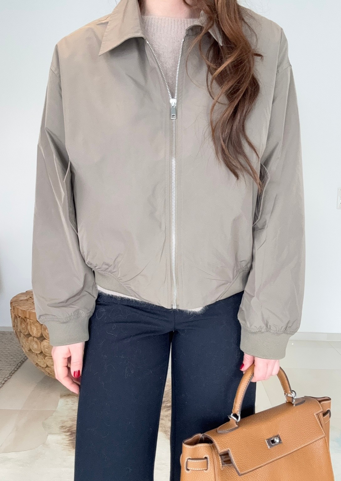 Dünne Blousonjacke - Khaki