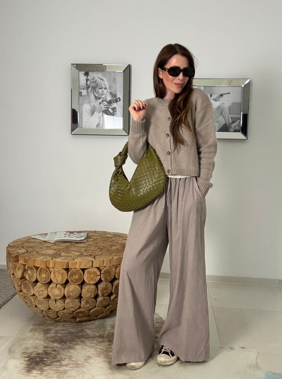 Maxi Cordhose - Beige