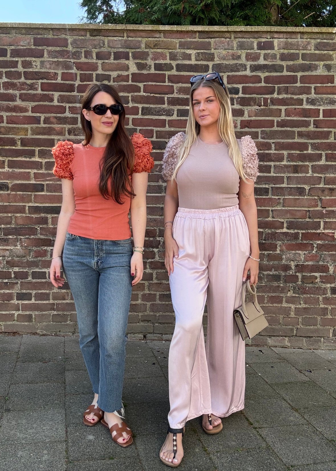 Shirt mit verspielten Ärmeln - Orange