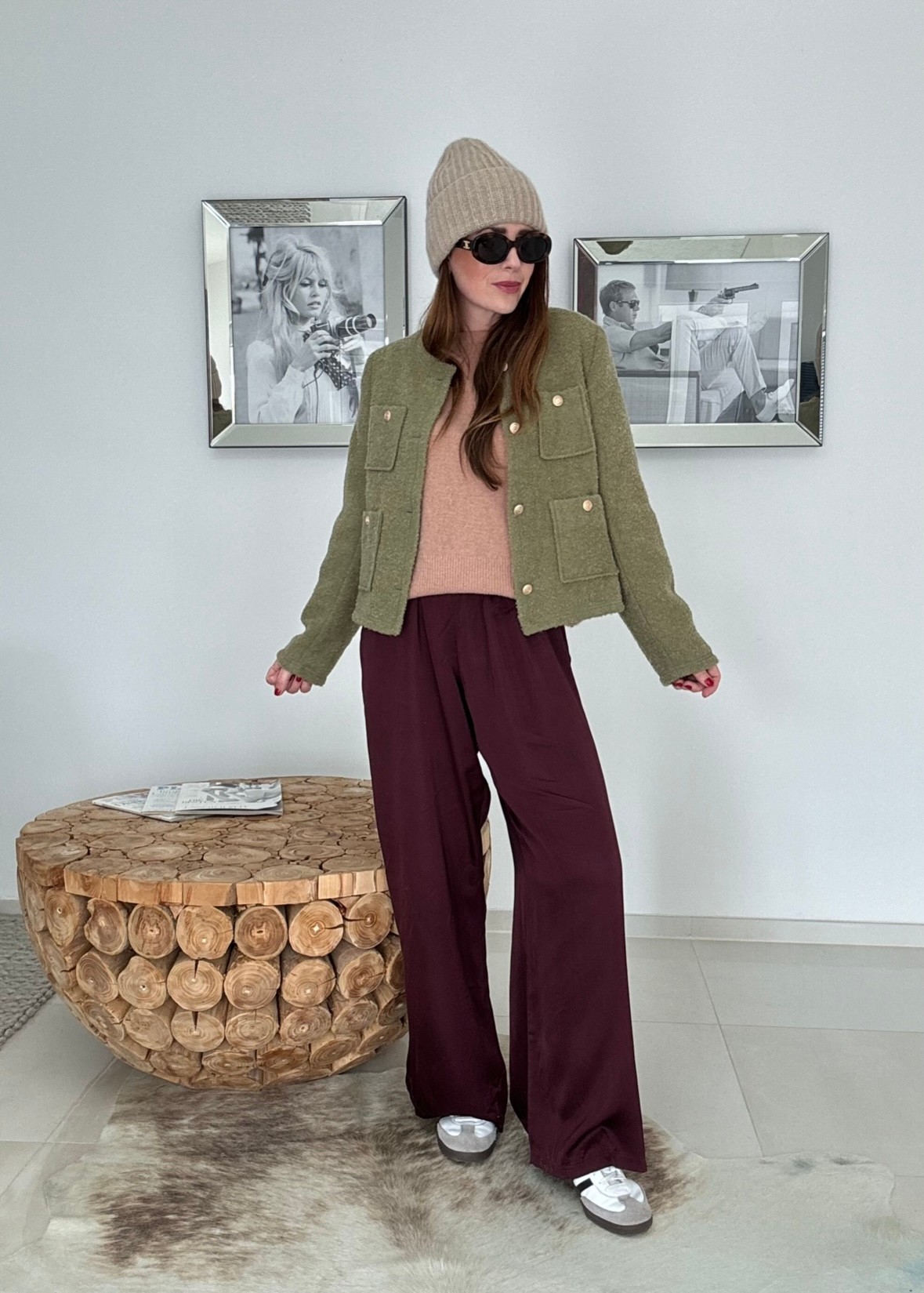 Boucle-Blazer - Oliv
