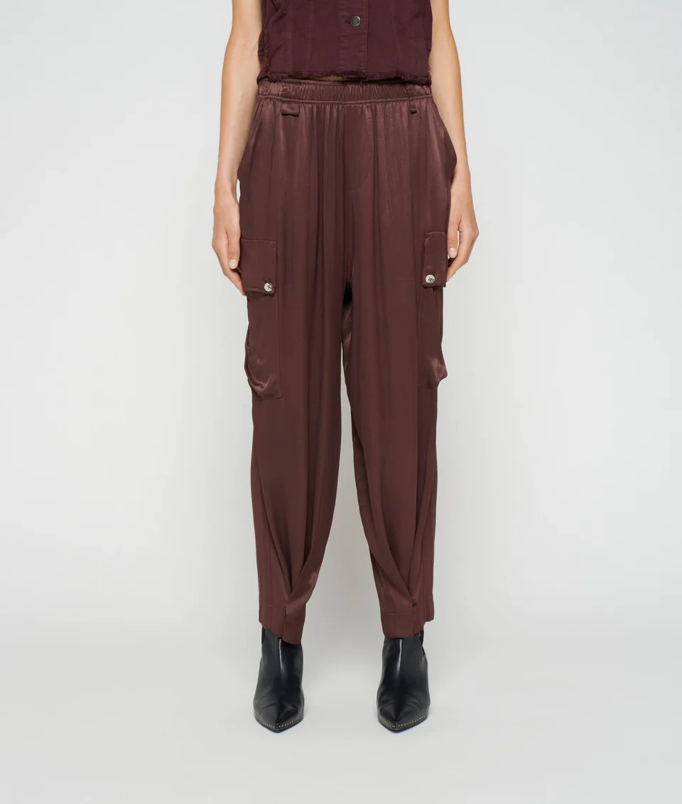 UTILITY PANTS SATIN