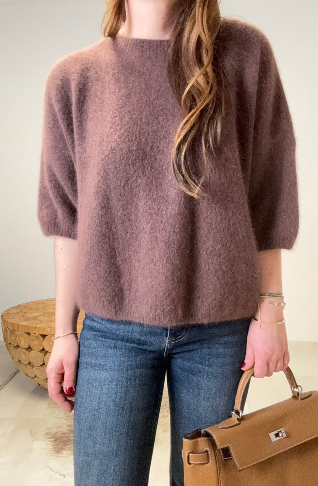 Angora-Shirt - Schoko