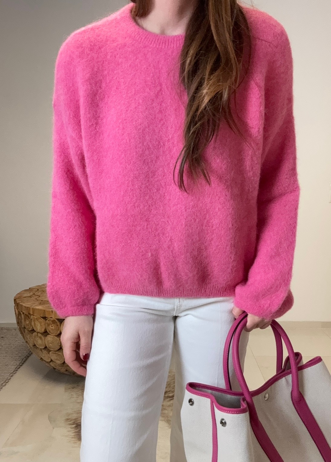 Alpaka Pullover "Sylt" - Flamingo