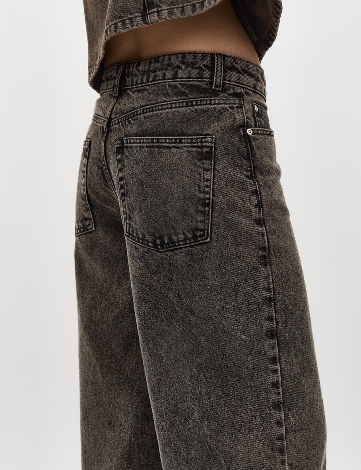 Weite Jeans - Braun