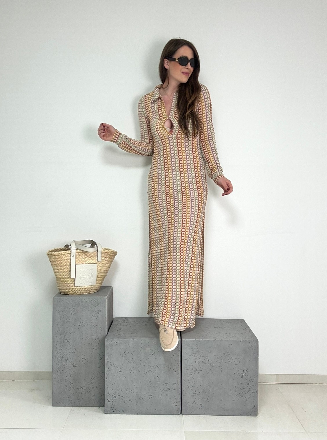Häkelkleid mit Kragen 