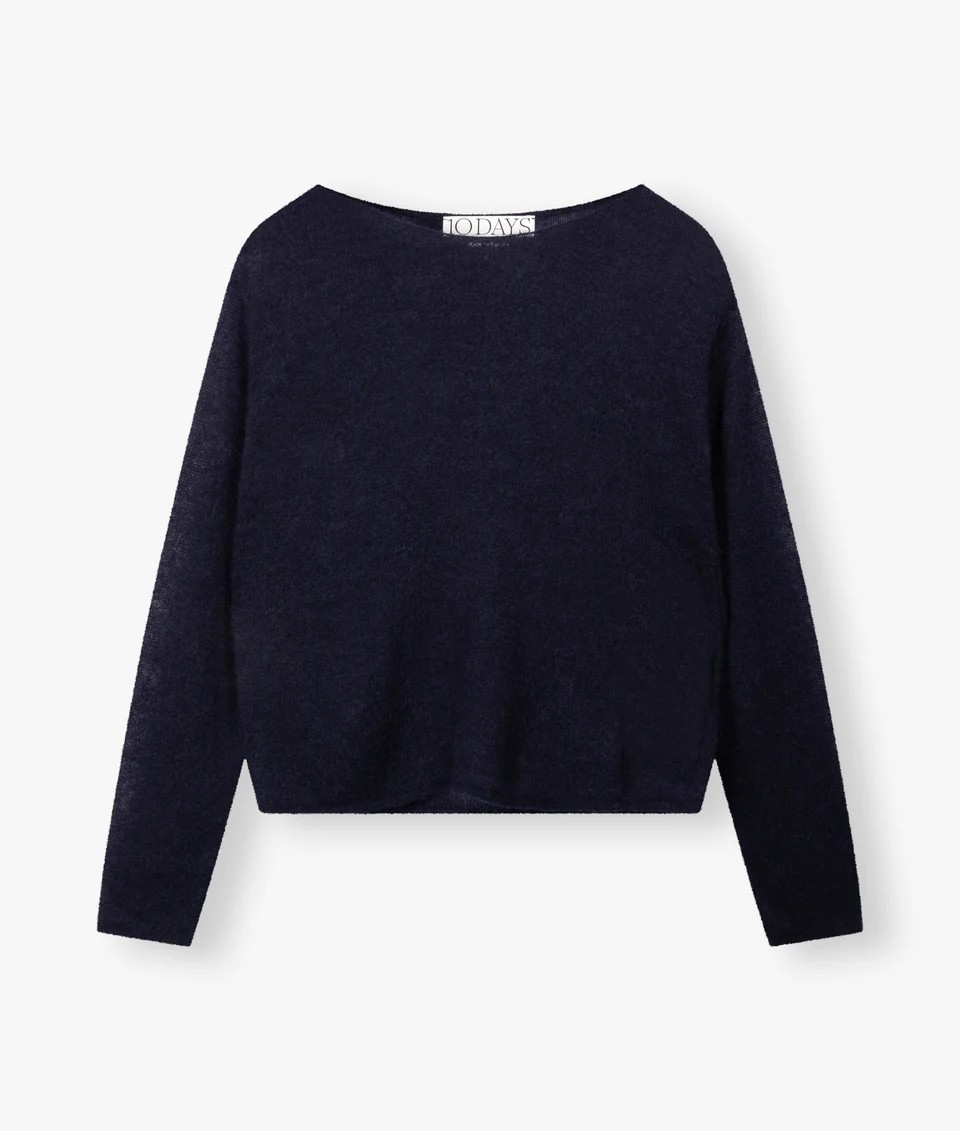 THIN KNIT SWEATER - NAVY