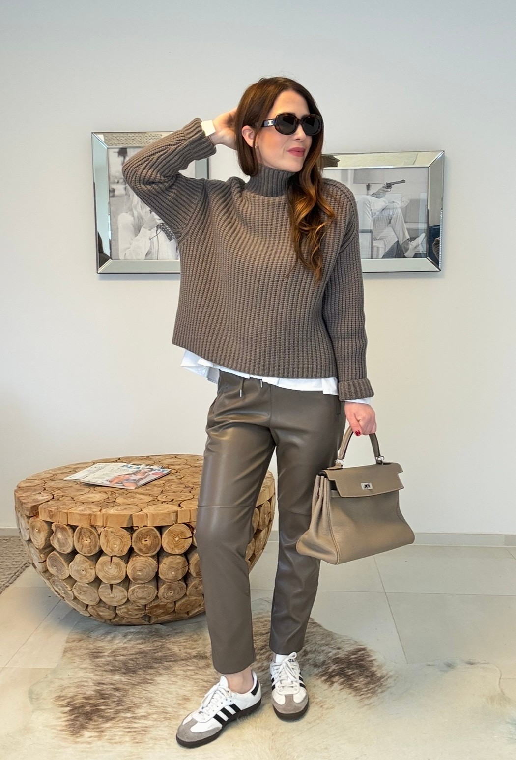 Strickpullover - Taupe 