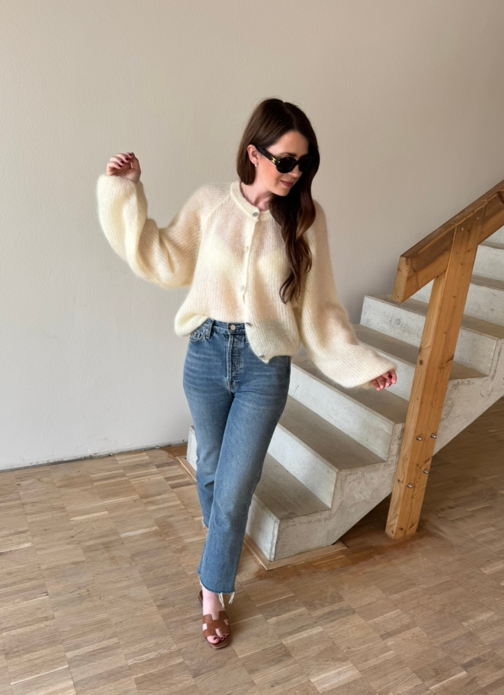 Mohair-Cardigan - Gelb