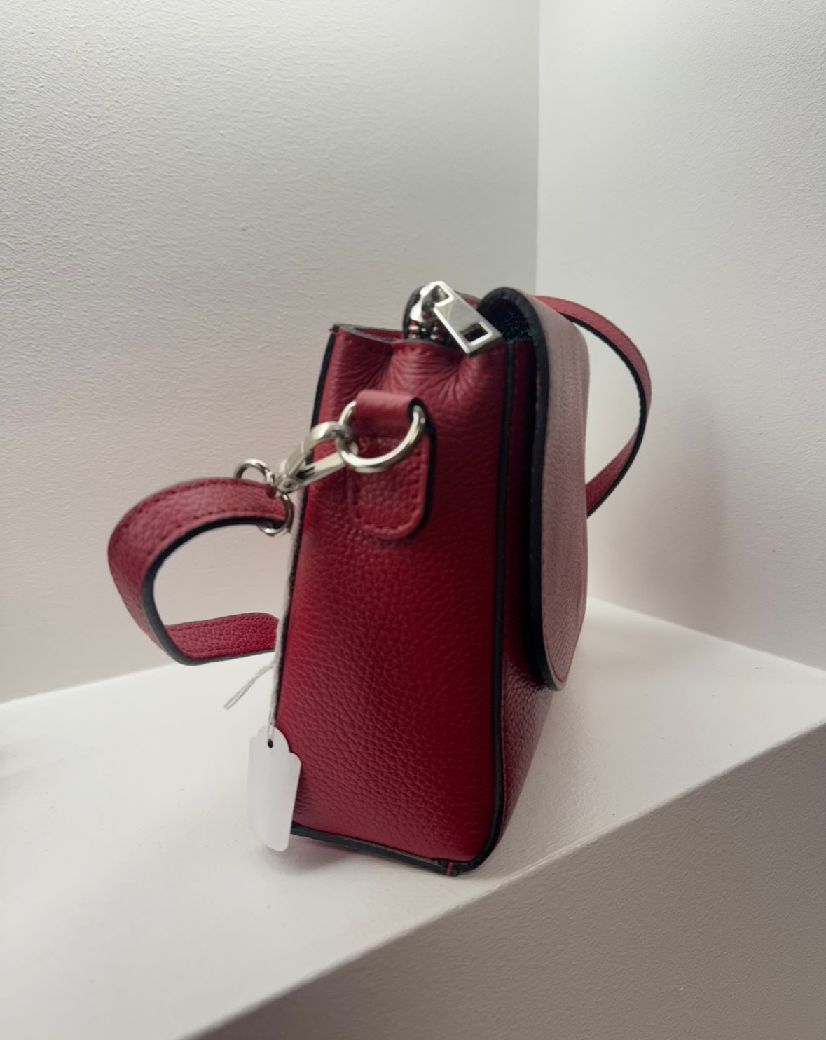 Tasche aus Leder - Burgunder