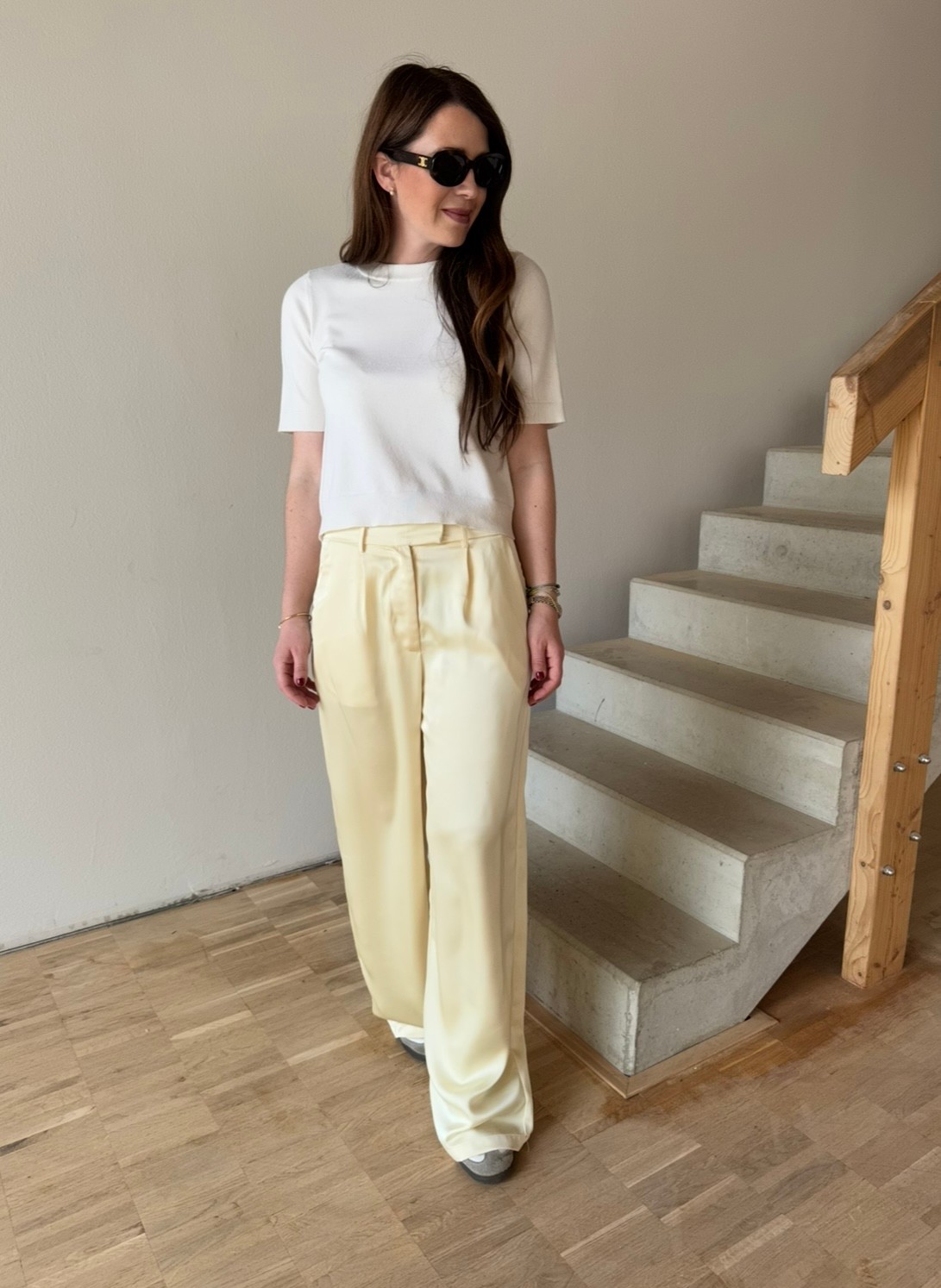 Satinhose - Gelb