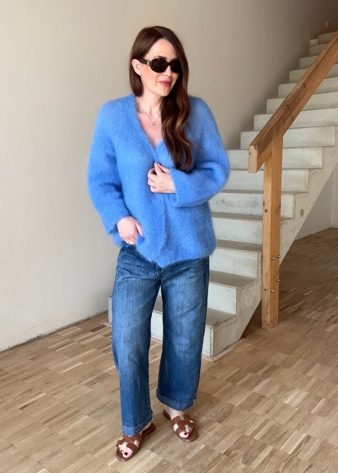 Mohair Cardigan - Blau