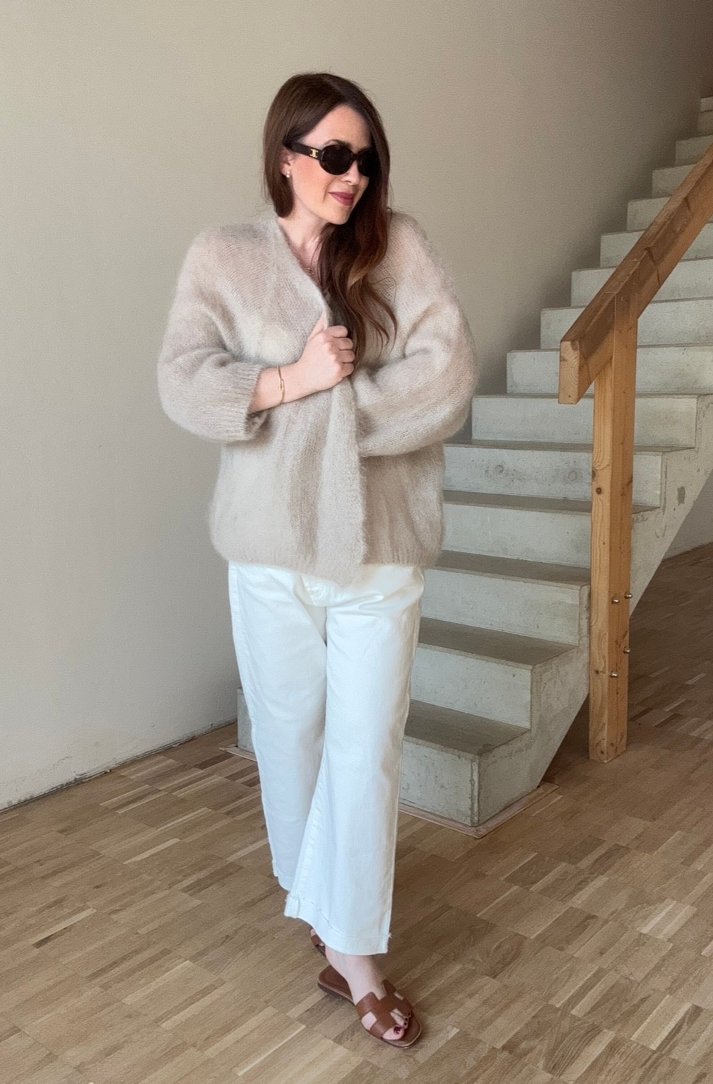 Mohair Cardigan - Beige