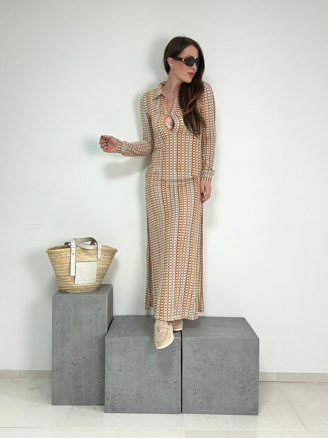 Häkelkleid mit Kragen 