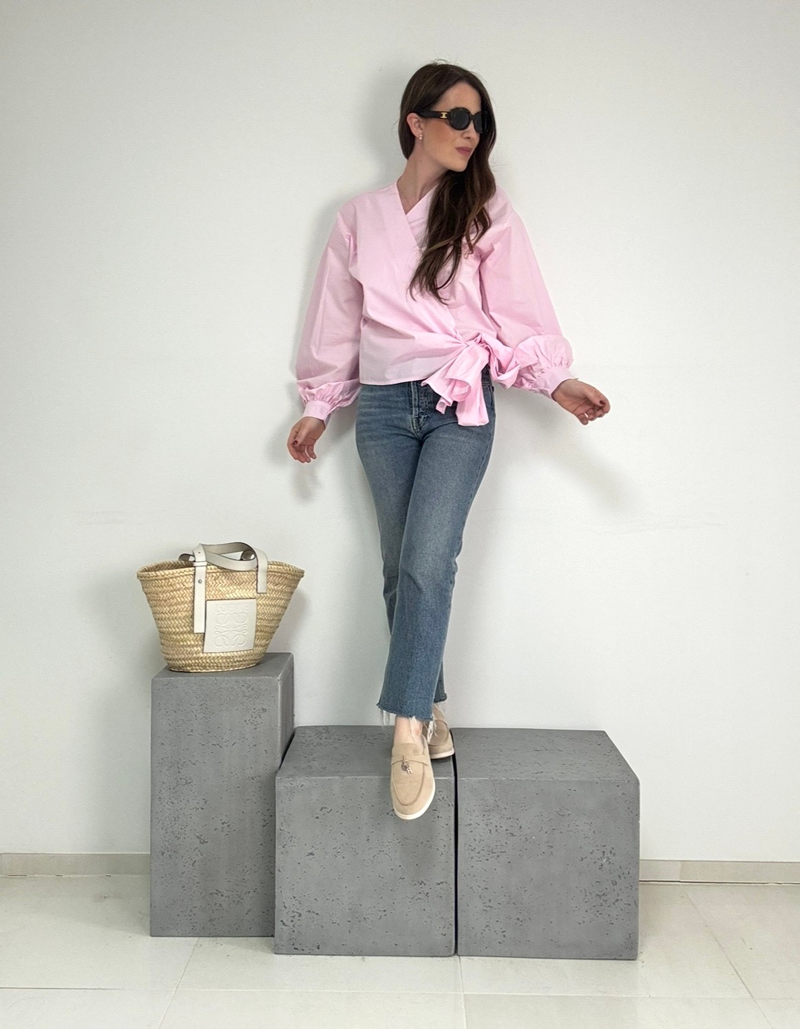 Wickelbluse - Rose