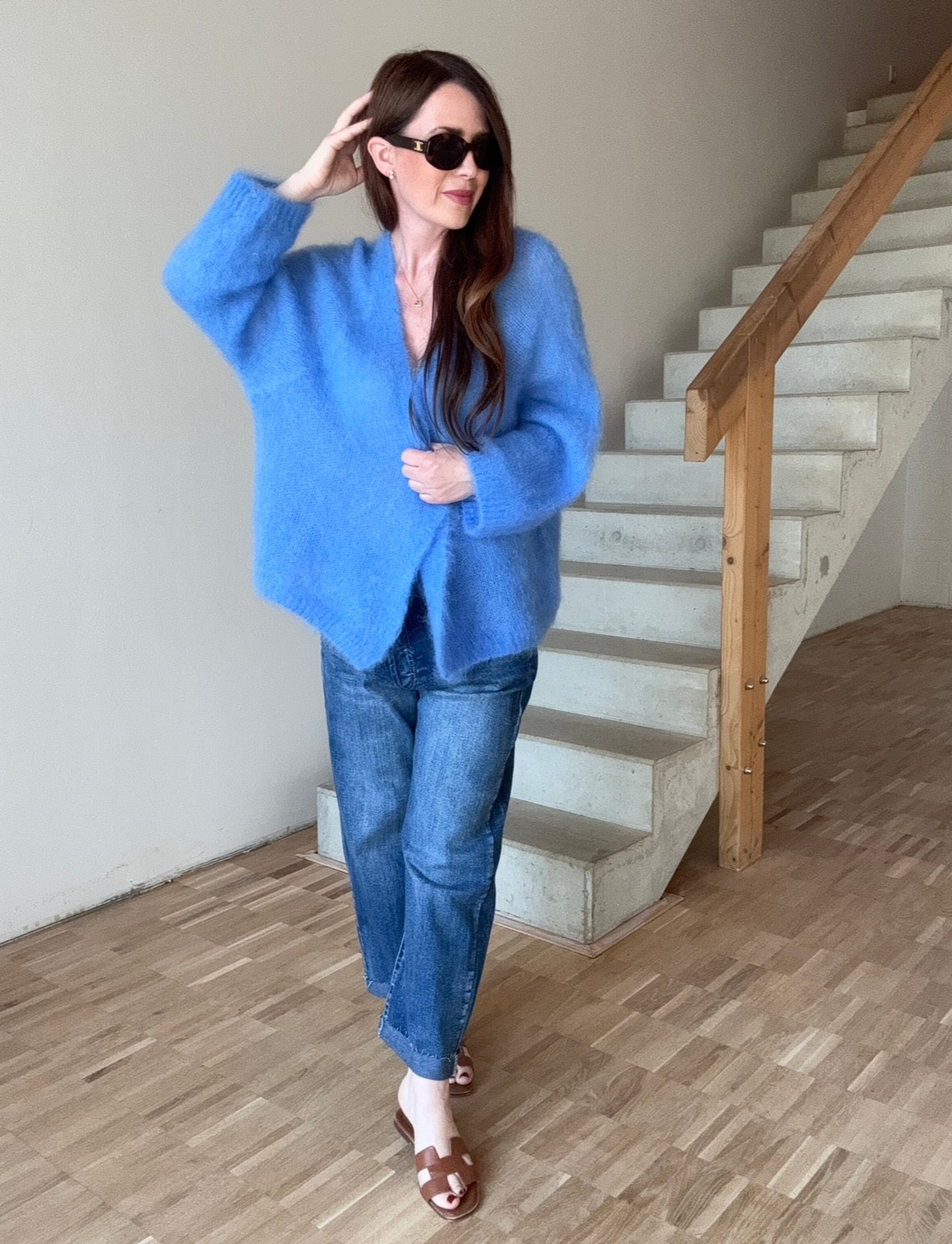 Mohair Cardigan - Blau
