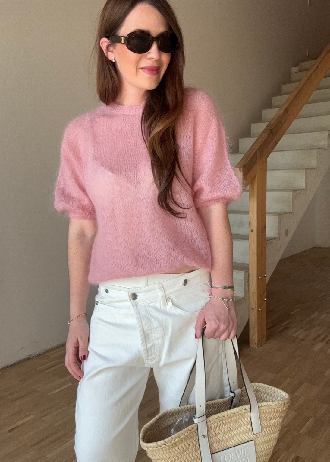 Dünnes Mohairshirt - Rosa