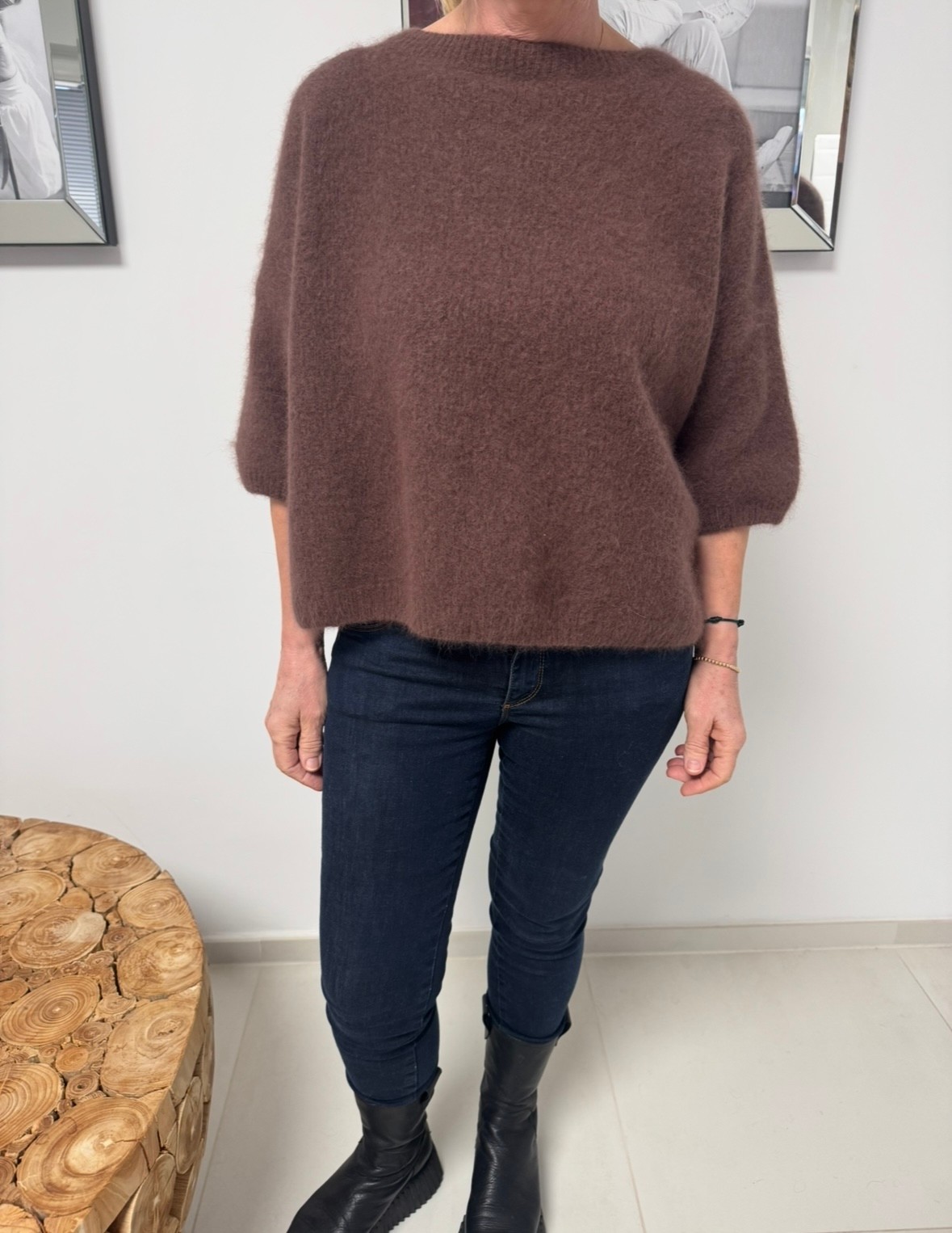 Angora-Shirt - Schoko