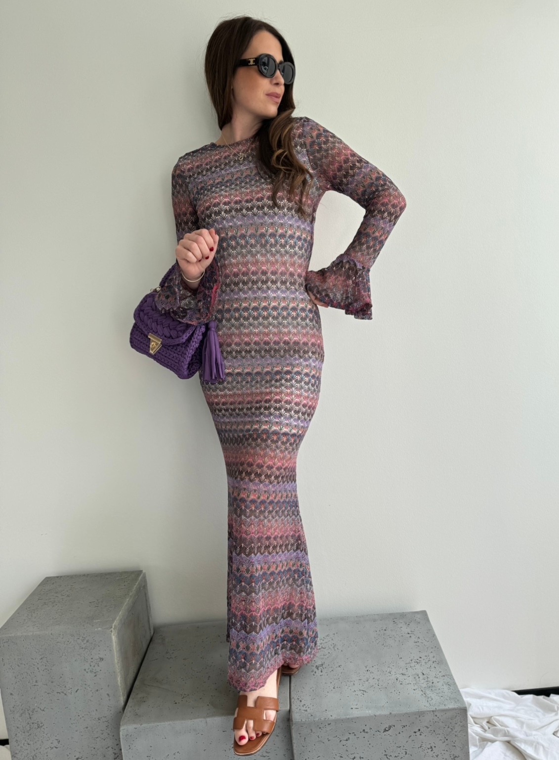 Maxi-Kleid gemustert