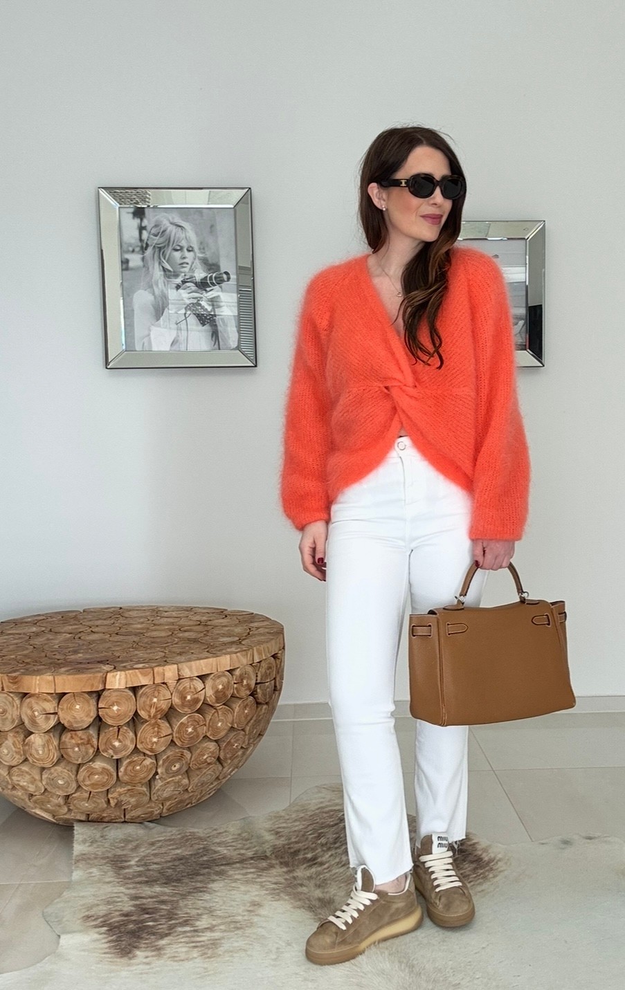 Wende-Mohairpullover - Orange
