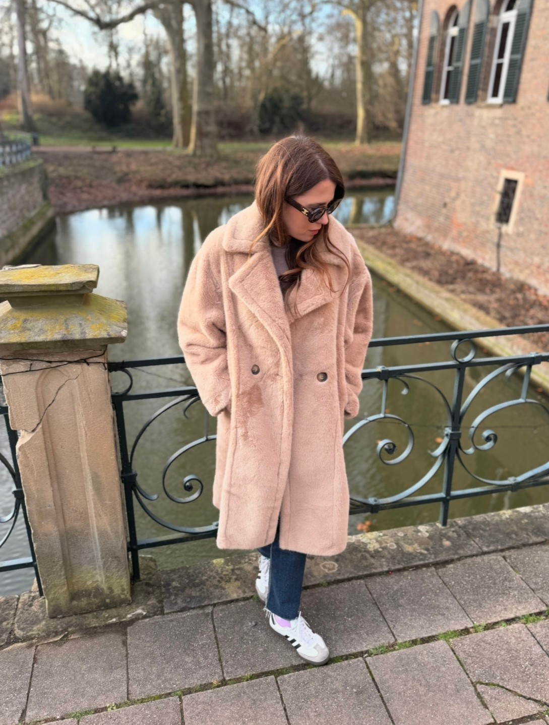 Fake Fellmantel - Beige