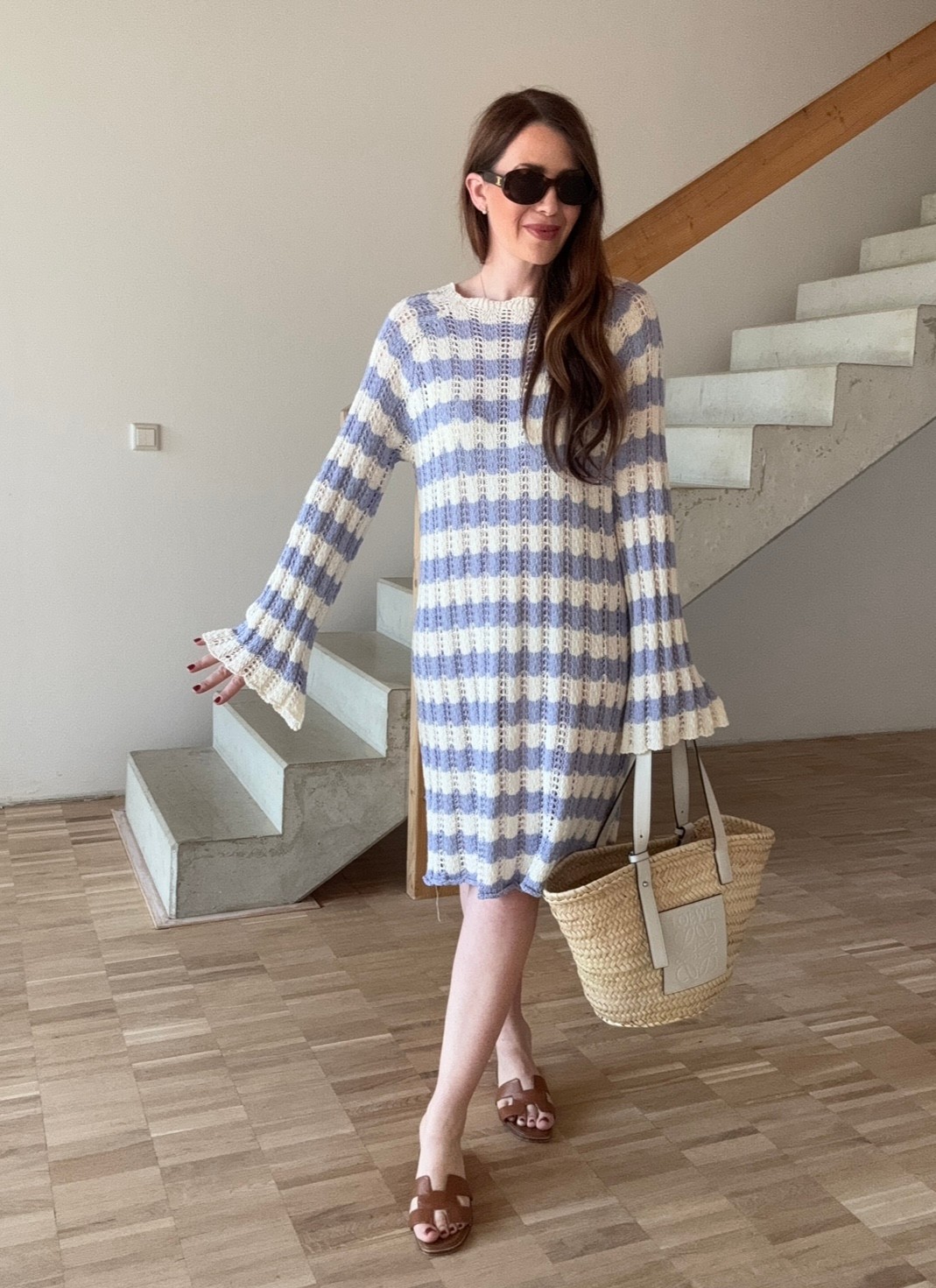 Strickkleid - Blau