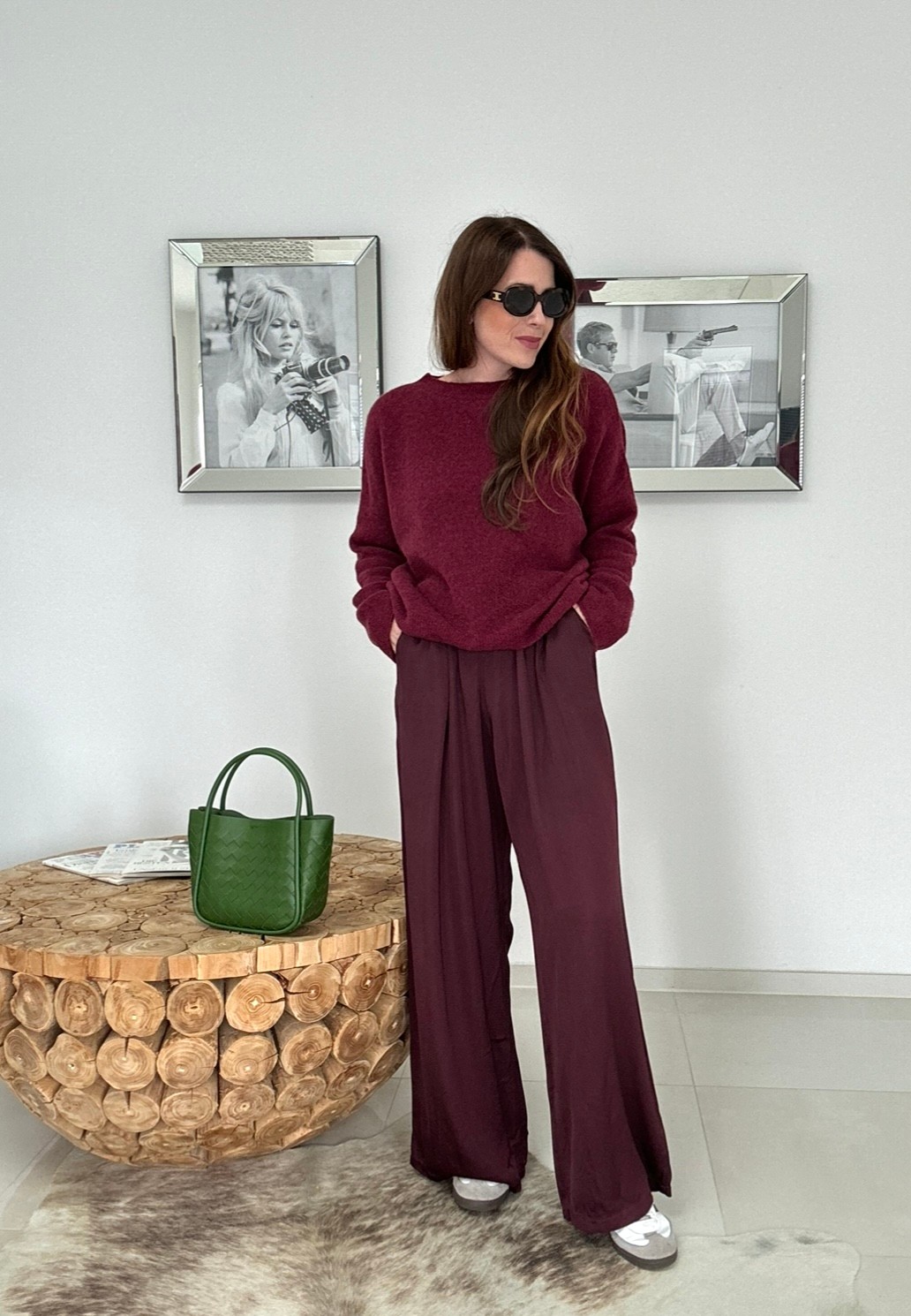 Baby-Alpaka Pullover - Bordeaux