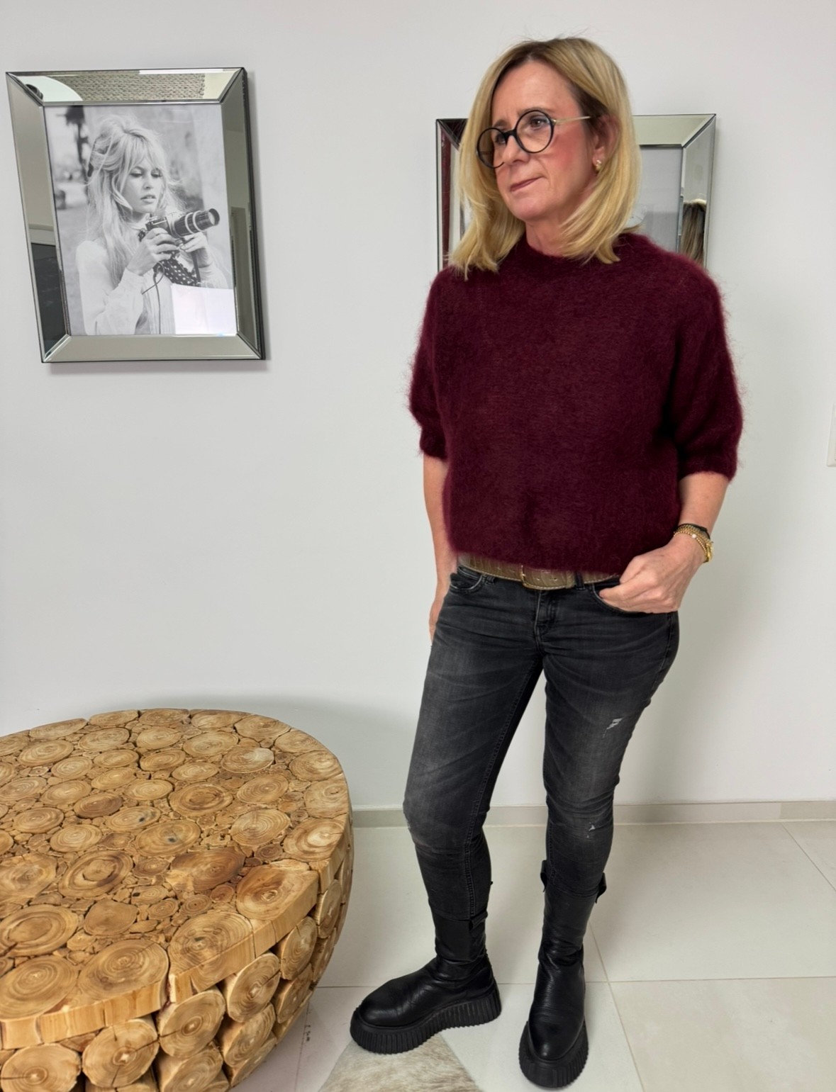 Mohair Shirt - Burgunder