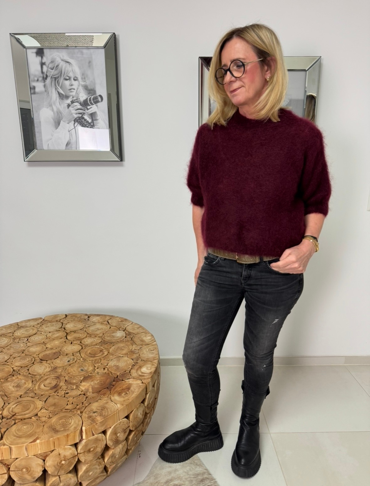 Mohair Shirt - Burgunder