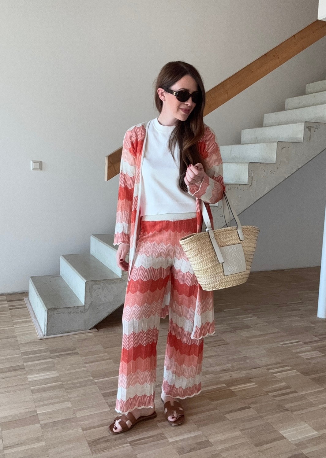 Hose mit Print - Orange