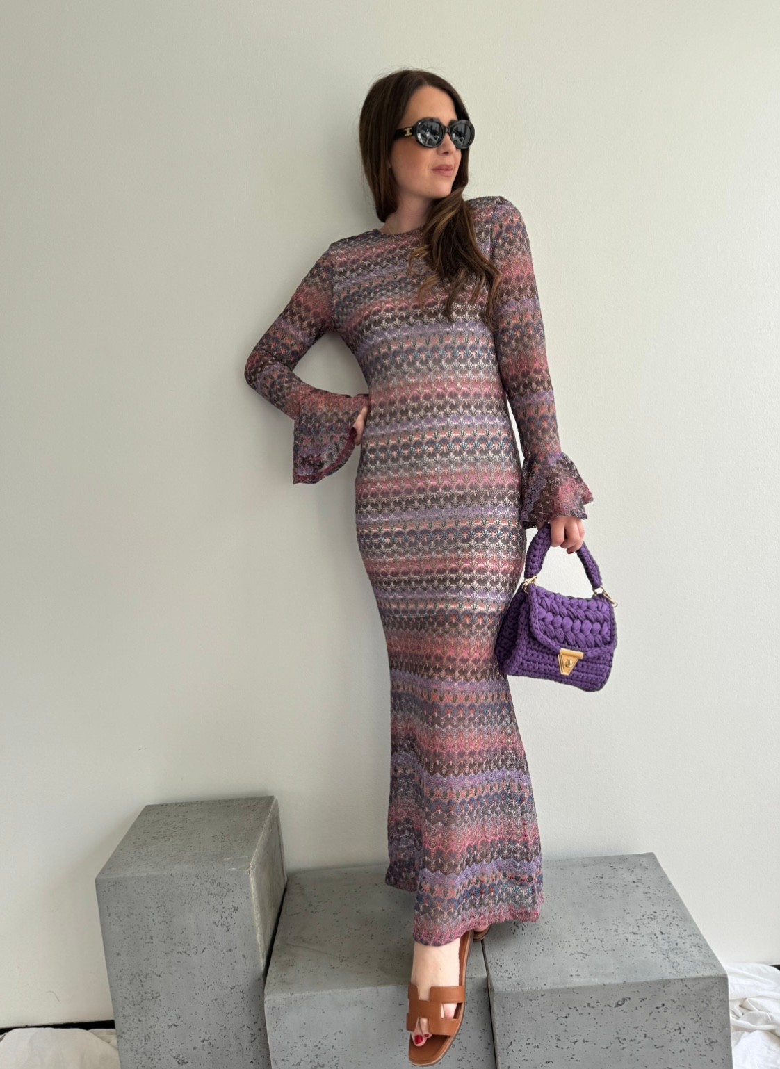 Maxi-Kleid gemustert