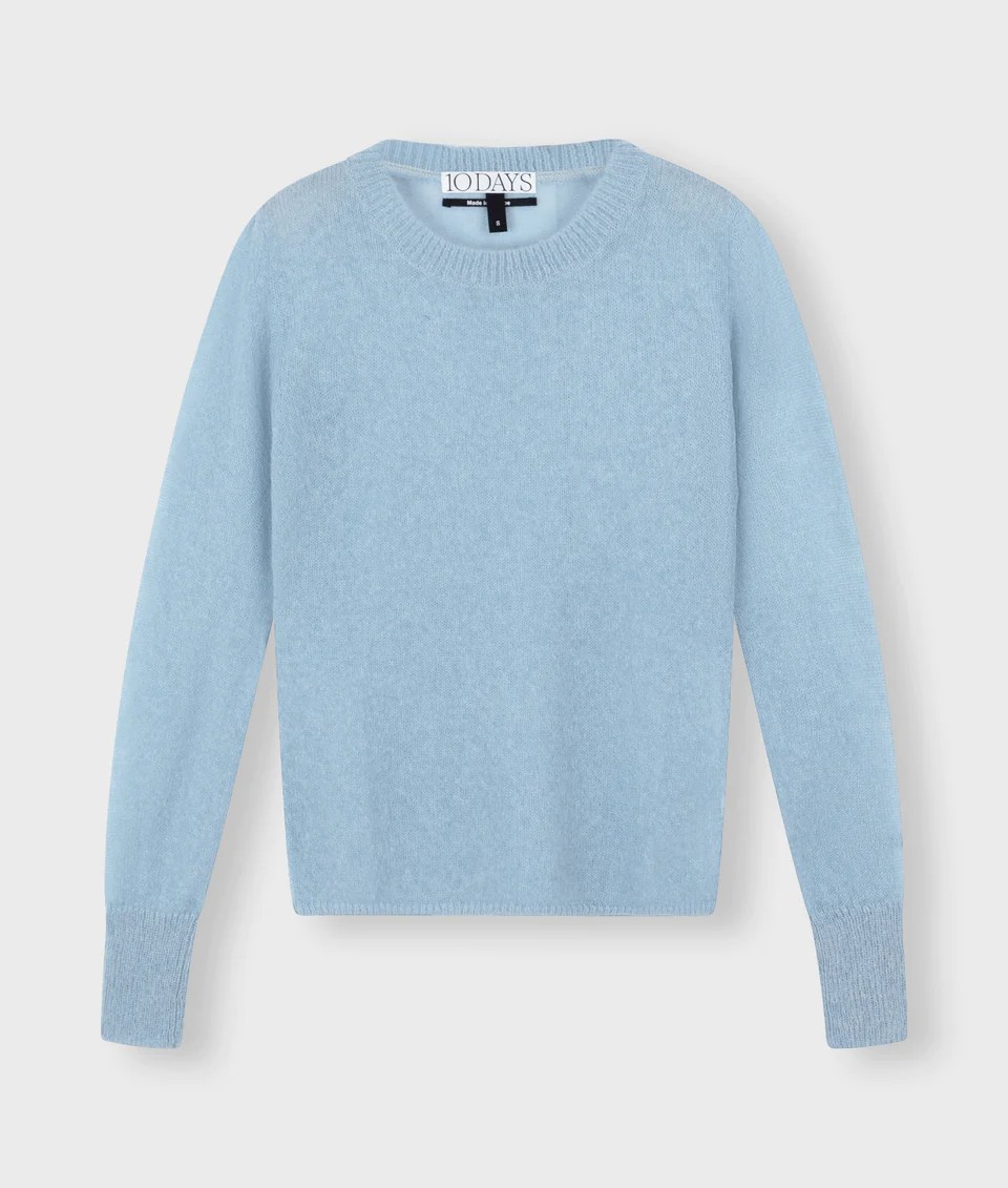 TEE THIN KNIT - HELLBLAU