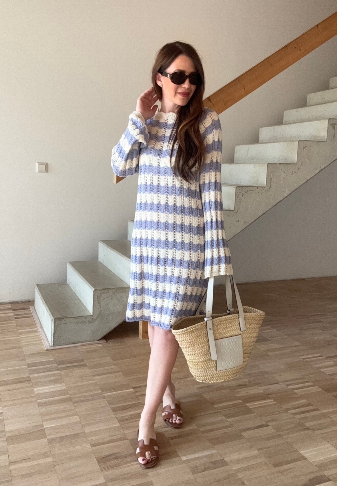 Strickkleid - Blau
