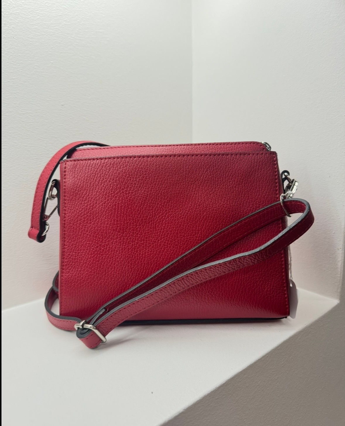 Tasche aus Leder - Burgunder