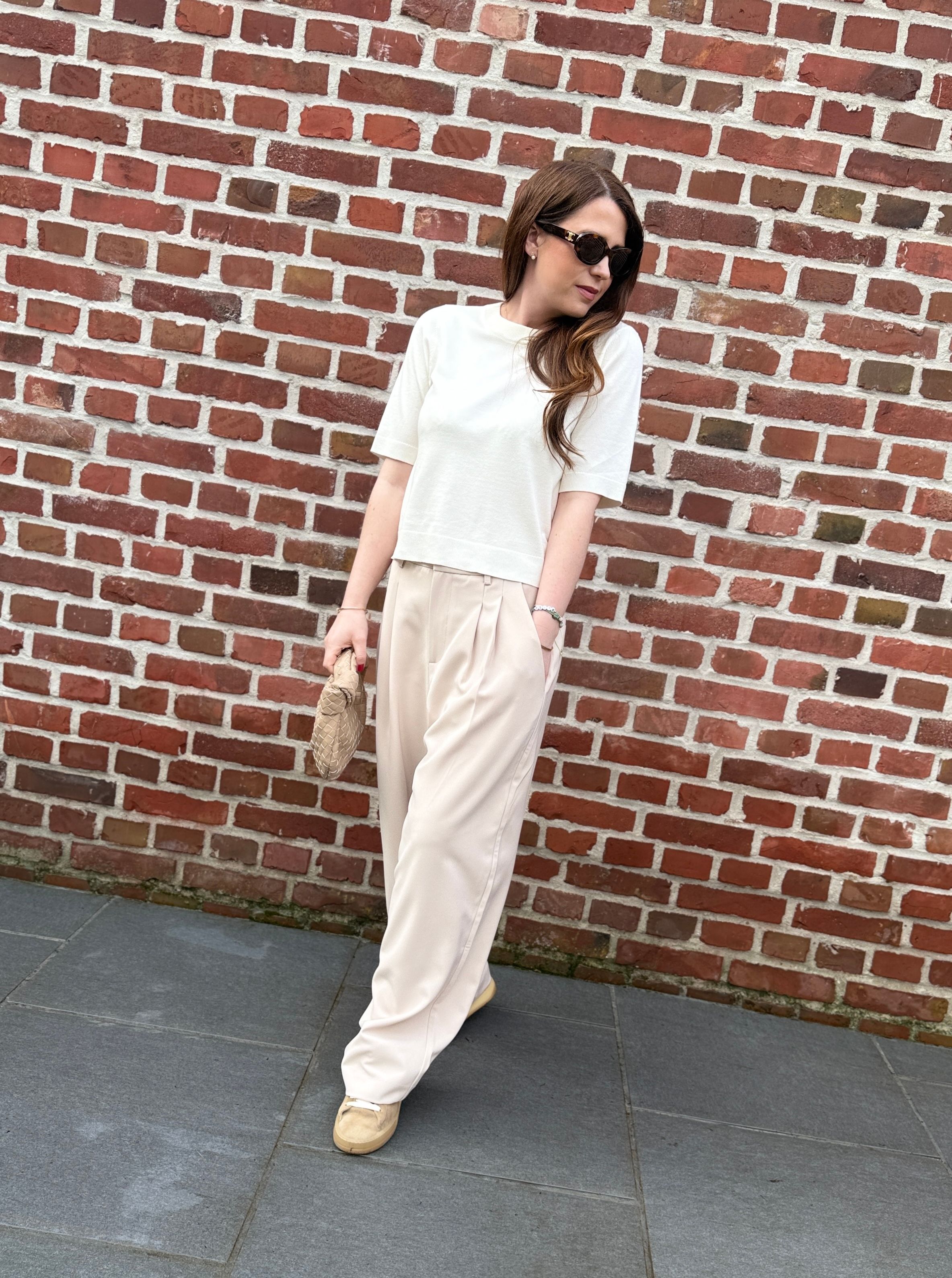 Gestrickter Pullover - Creme
