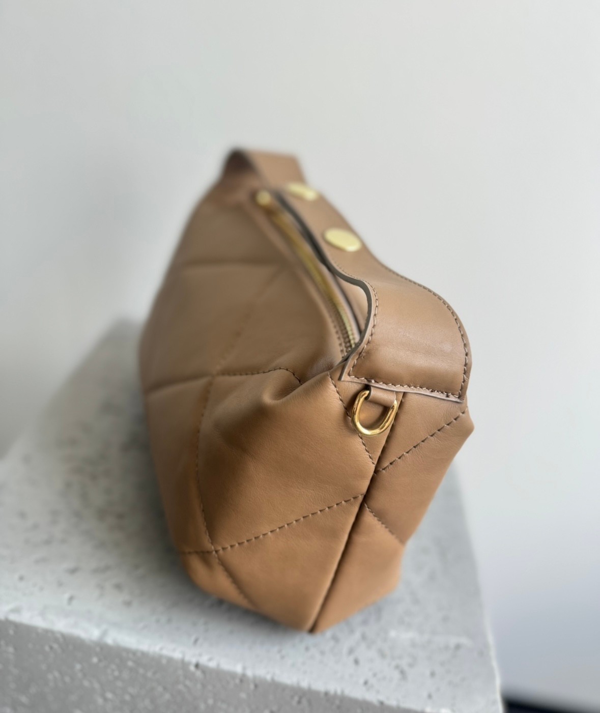 Tasche aus Leder - Beige