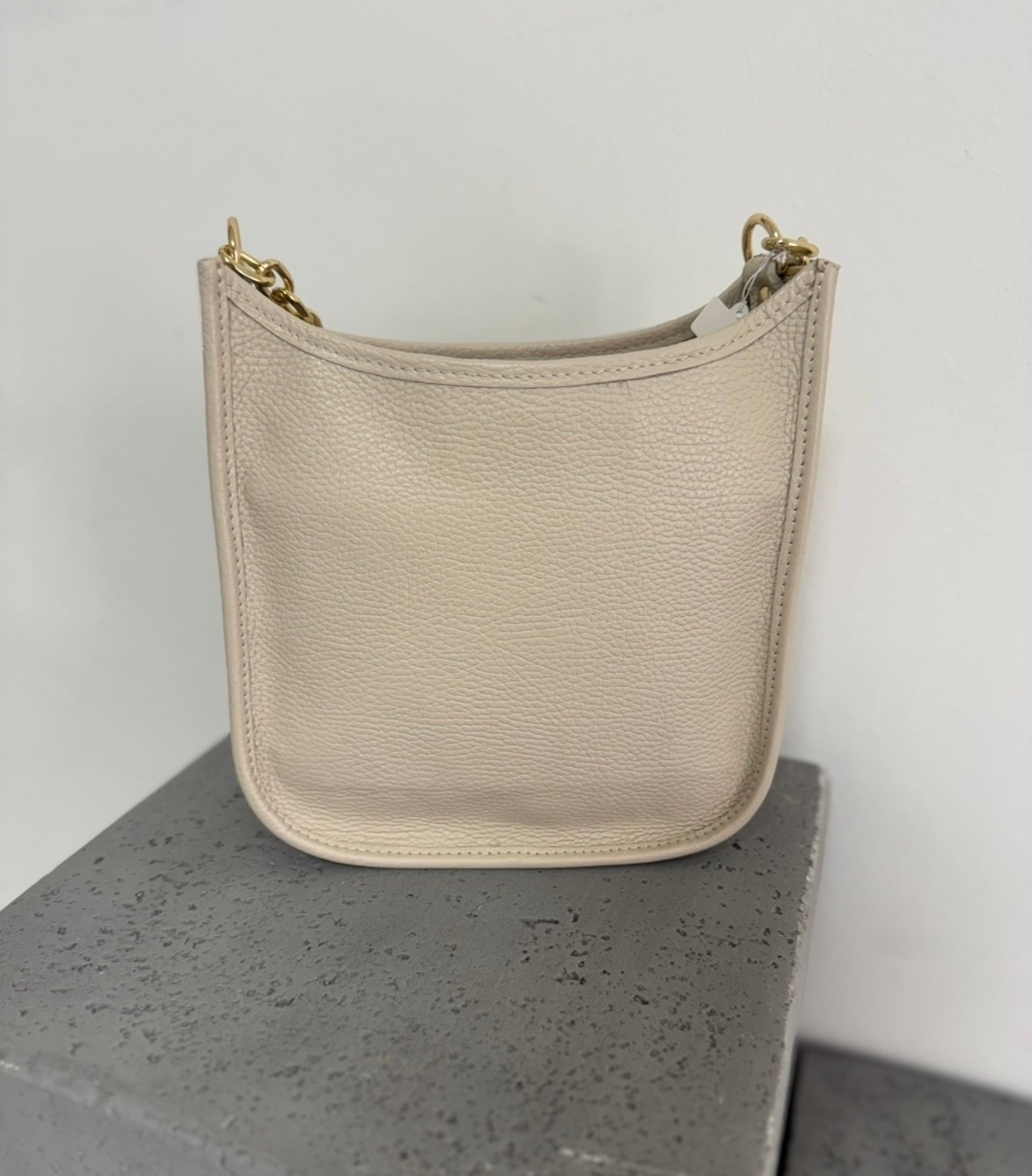 Tasche aus Leder - Creme